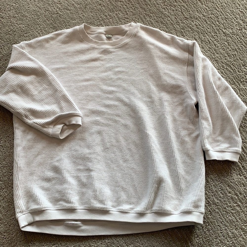 Aerie oversized ribbed crew neck